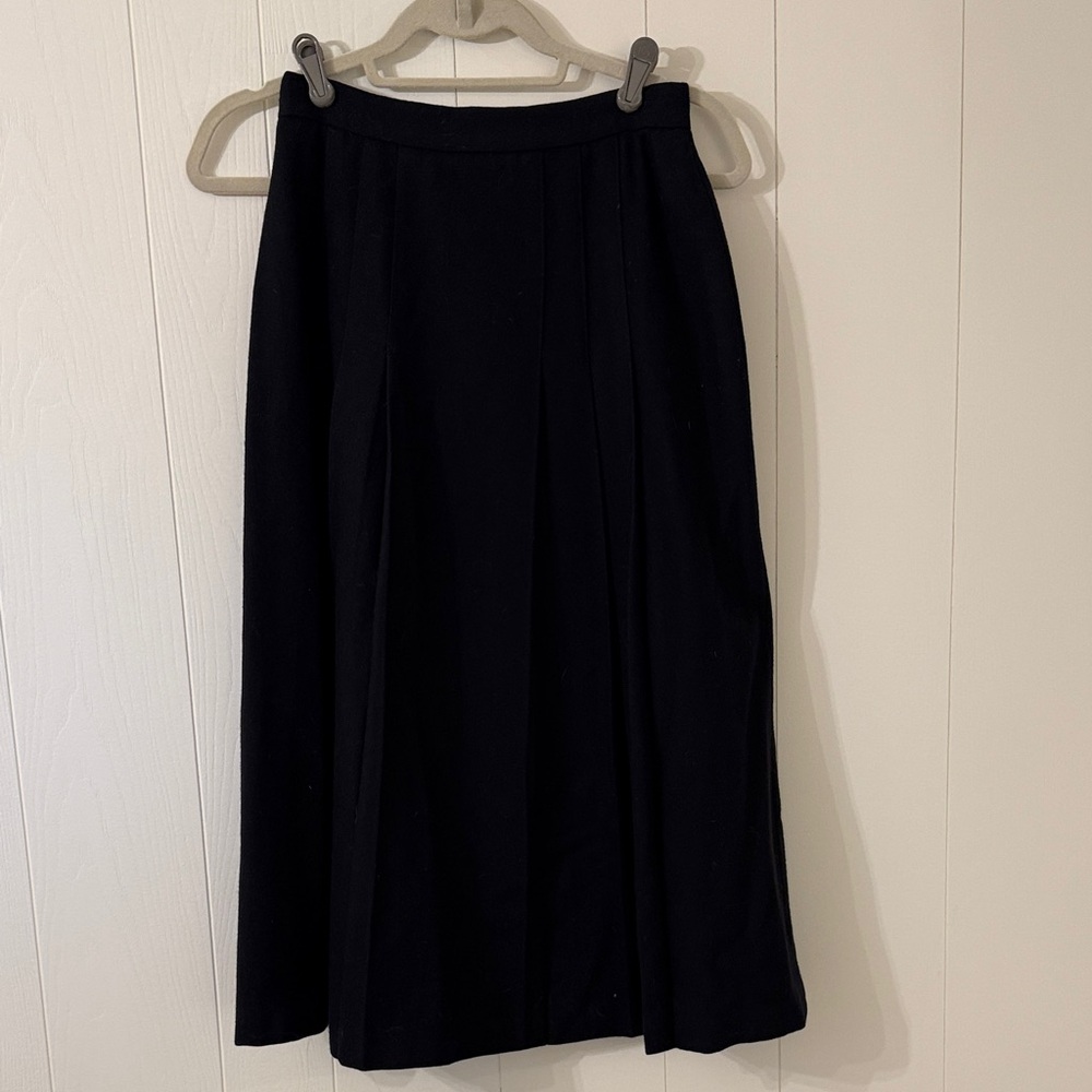 Polo by Ralph Lauren Classic Black A-Line Skirt 1980s vintage Ralph Lauren